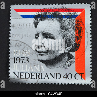 Stamp issued in the Netherlands for the silver jubilee of the reign of Queen Juliana,