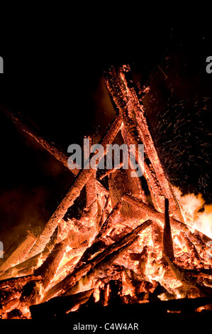 Campfire, Salzburg, Salzburger Land, Austria Stock Photo