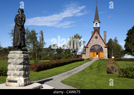 Evangeline statue and Memorial. Grand-Pré National Historic Site Stock Photo