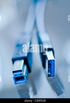 Close up of USB cable Stock Photo