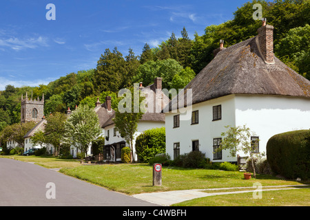 Milton Abbas, a typical old traditional English village, Dorset, England UK Stock Photo