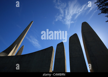 The Taal monument, on Paarl rock, is one of the most famous Afrikaans Monuments and dedicated to the Afrikaans language. Stock Photo