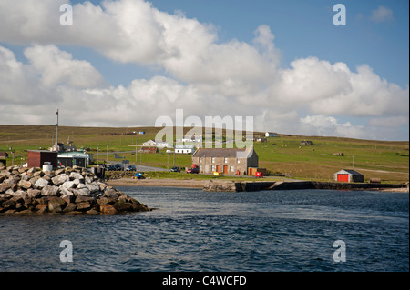 The Ferry Pier at Booth of Toft on Mainland Shetland. SCO 7285 Stock Photo