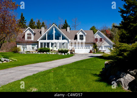 A ranch home on the Old Mission Peninsula, near Traverse City, MIchigan, USA. Stock Photo