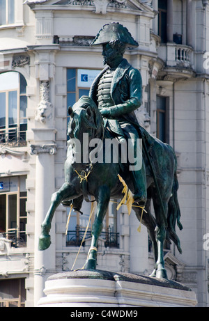 Dom Pedro IV statue in Avenida dos Aliados, Porto, Portugal Stock Photo