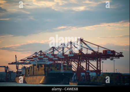 The Northern Jamboree unloads in Port Elizabeth in the New York and New Jersey harbor Stock Photo