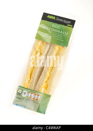 Asda Egg Mayonnaise Sandwich Stock Photo