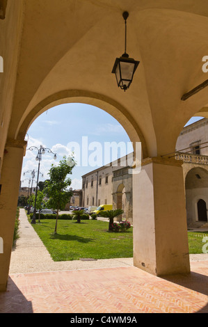 Italy - Montescaglioso, hill town near Matera, Basilicata, Italy. Part of the abbey precinct. Stock Photo