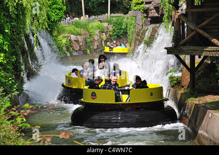 'Congo River Rapids' ride at Alton Towers Theme Park, Alton, Staffordshire, England, United Kingdom Stock Photo