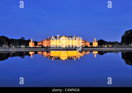 Night shot of the grand water castle in Nordkirchen, Westphalia, Germany. Stock Photo