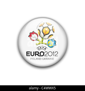 Euro 2012 logo flag symbol football Stock Photo