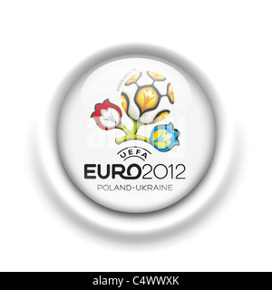 Euro 2012 logo flag symbol football Stock Photo