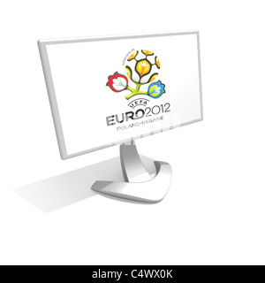 Euro 2012 logo flag symbol football Stock Photo