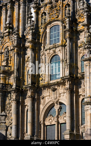 Front detail, Santiago de Compostela cathedral, Stock Photo