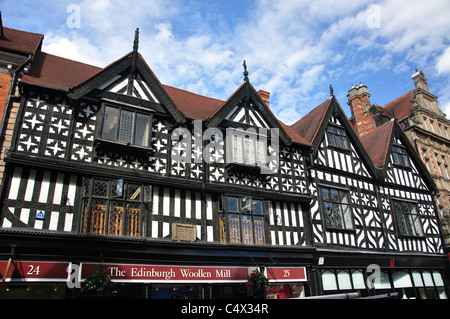 Tudor frontages on High Street, Shrewsbury, Shropshire, England, United Kingdom Stock Photo