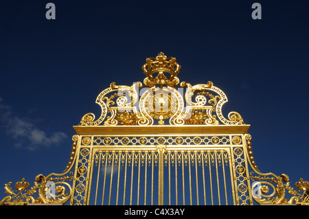 The golden gate at the Chateau of Versailles near Paris Stock Photo