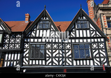 Tudor frontage (Ask restaurant) on High Street, Shrewsbury, Shropshire, England, United Kingdom Stock Photo