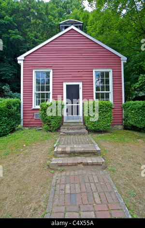 Red One Room Schoolhouse Stock Photo