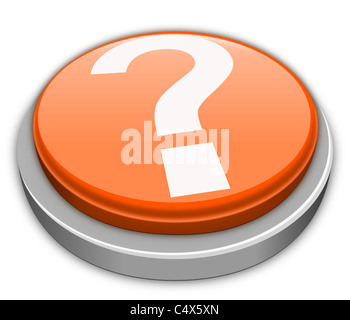 Question Orange Button 3d button orange question mark Stock Photo - Alamy