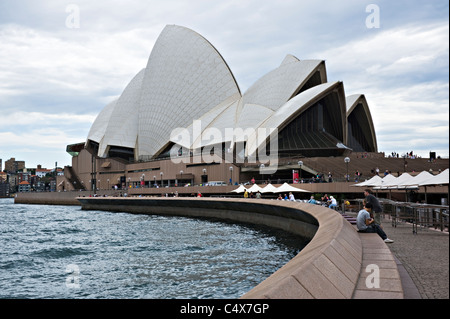 The Beautiful Sydney Opera House on Bennelong Point in Sydney Harbour New South Wales Australia Stock Photo