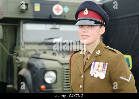 Carrickfergus, Northern Ireland. 26 June 2011 - Lance Corporal Kylie Watson (24), from Ballymena, who was awarded the Military Cross after she put herself in “mortal danger” to treat a wounded Afghan soldier while serving with the Royal Medical Corp Stock Photo