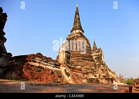 Wat Phra Sri San Phet in Ayutthaya, Thailand.  One of the Three Chedis Stock Photo