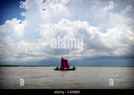 A scene on the Padma River in Bangladesh Stock Photo