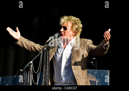 Rod Stewart at Hard Rock Calling, Hyde Park, London on Sunday 26th June 2011 Stock Photo