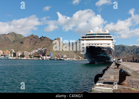 The cruise liner Mein Schiff docked in the port of Santa Cruz de Tenerife in the Canary Islands Spain Stock Photo