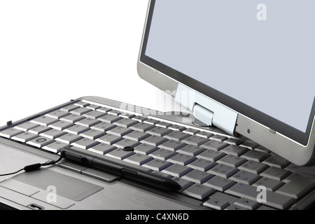 Tablet PC with stylus pen Stock Photo