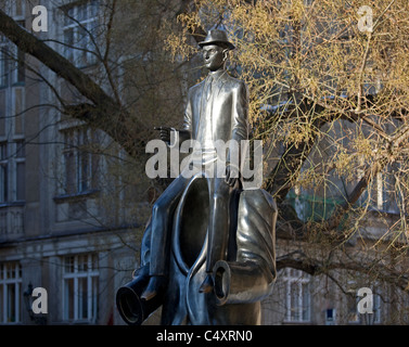 Prague - Franz Kafka statue Stock Photo