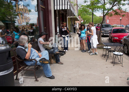 Scene on Main Street. Hannibal, Missouri. Stock Photo