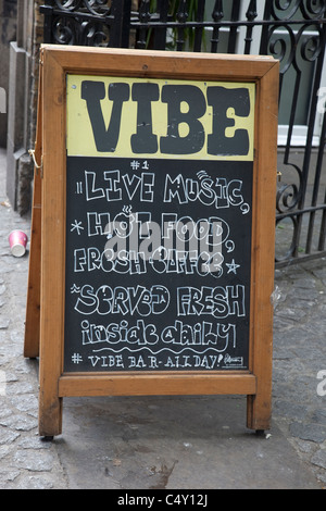 Vibe Bar Sign in Brick Lane, London, England, UK Stock Photo