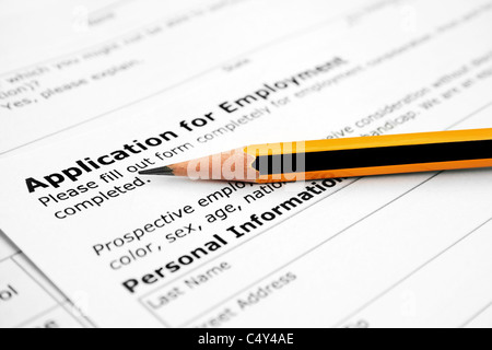 Job Application Hiring Document Form Concept Stock Photo - Alamy