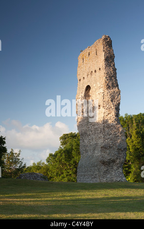 Bramber Castle ruin in Bramber near Steyning, West Sussex, England, UK Stock Photo