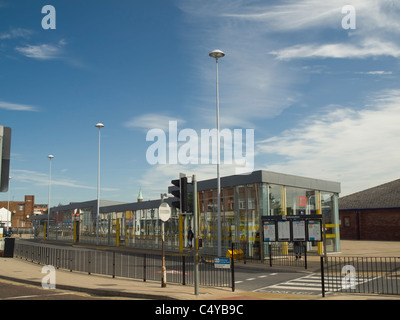 The existing Bolton Interchange bus station on Newport Street Bolton, adjacent to the railway station. A new one is planned. Stock Photo