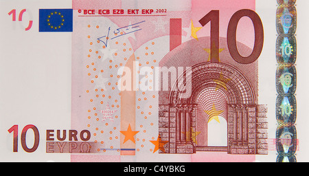 10 ten euro note euros notes bill Stock Photo - Alamy