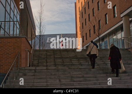 Europe,England,Liverpool, steps, leading to Liverpool Echo Arena. Stock Photo