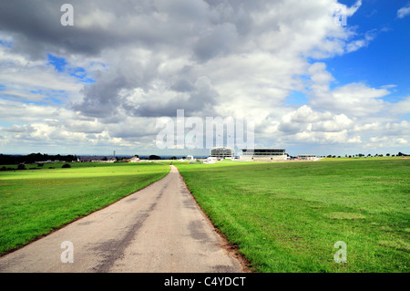 Epsom Downs and racecourse grandstand,Surrey Stock Photo