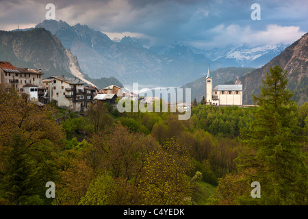 Village Valle Di Cadore, Vento, Dolomites, Italy, Europe Stock Photo
