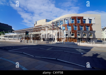 Scottish Parliament Front Entrance Hollyrood Edinburgh Scotland Stock Photo