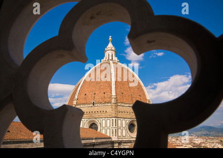 Unusual view of the Duomo of Florence Cathedral Stock Photo