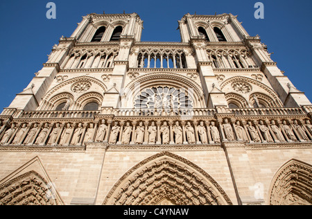 Paris - Notre-Dame cathedral - west facade Stock Photo