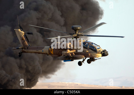 Israeli Air force Apache AH-64D Longbow in flight Stock Photo