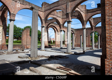 The former machine hall, Le Grand Hornu, Hornu, Hainaut, Wallonia, Belgium, Europe Stock Photo