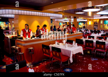 Animator's Palate restaurant, Disney Dream cruise ship Stock Photo