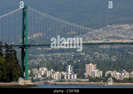 Lion's Gate Bridge, Vancouver, Canada Stock Photo