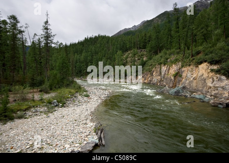 Kitoy river. Siberia. East Sayan Mountains. Buryat Republic. Russia. Stock Photo