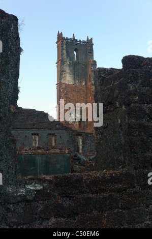 Ruins of the convent of Saint Augustine church in Old Goa, India. Stock Photo