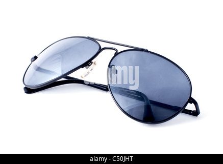 Aviator sunglasses isolated on white background